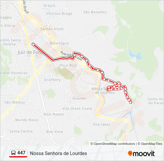 447 Bus Line Map