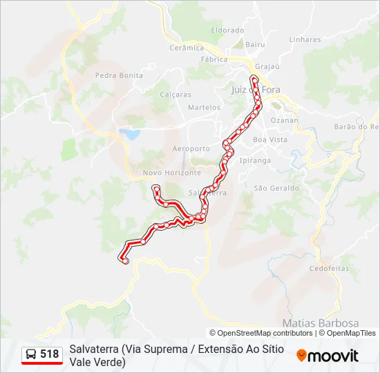 518 Bus Line Map