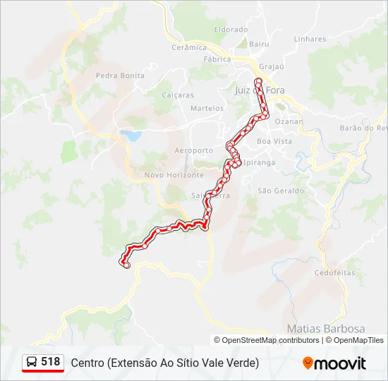 518 Bus Line Map