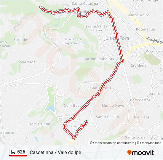 526 Bus Line Map