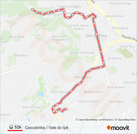 526 Bus Line Map