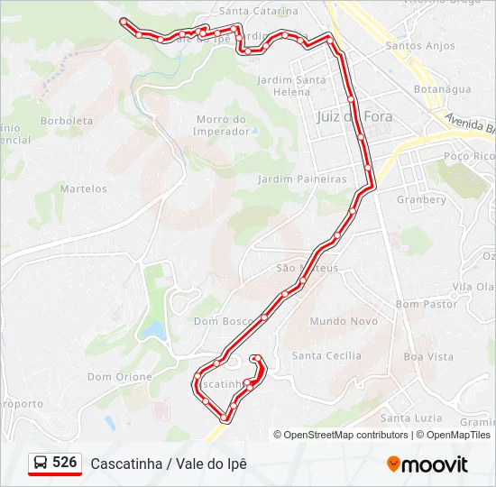 526 Bus Line Map