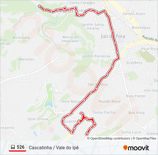 526 Bus Line Map