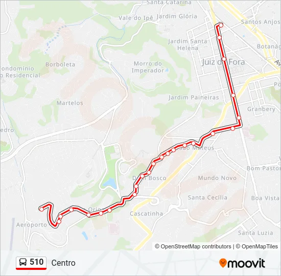 510 Bus Line Map
