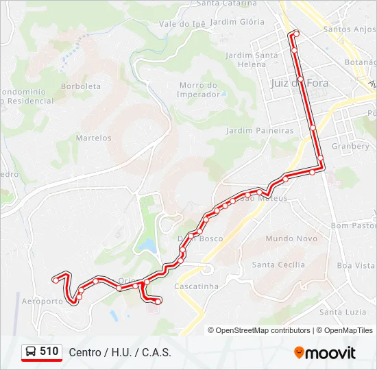 510 Bus Line Map