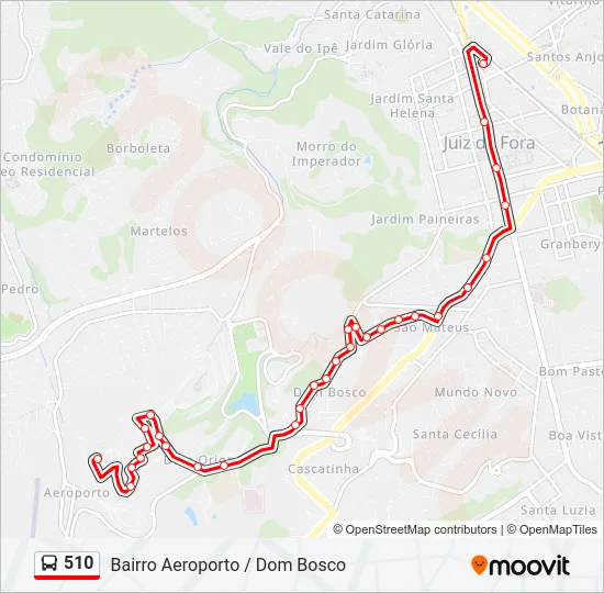 510 Bus Line Map