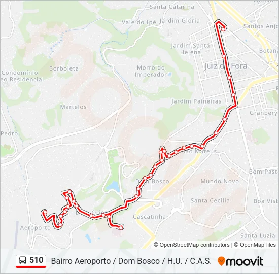 510 Bus Line Map