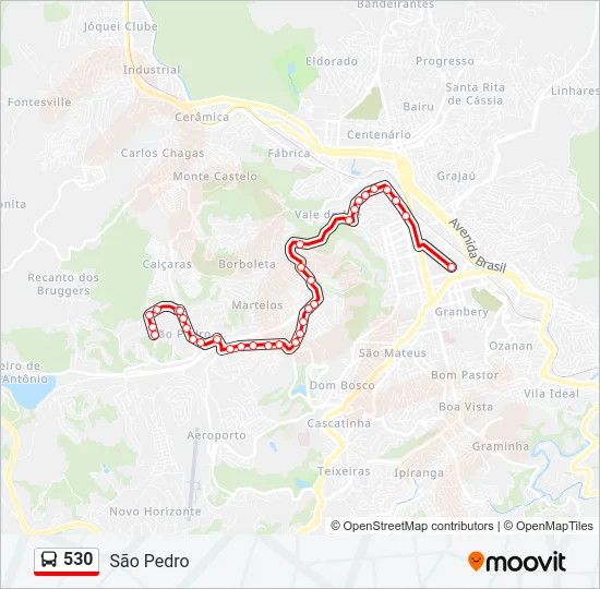 530 Bus Line Map