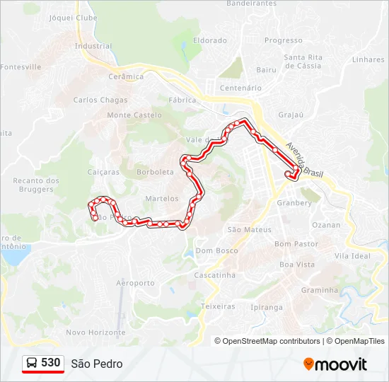 530 Bus Line Map