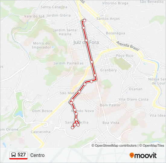 527 Bus Line Map