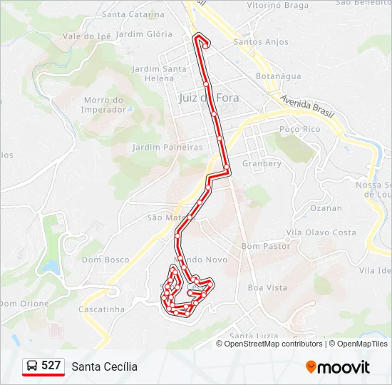 527 Bus Line Map