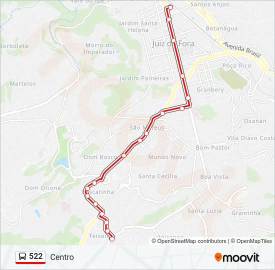 522 Bus Line Map