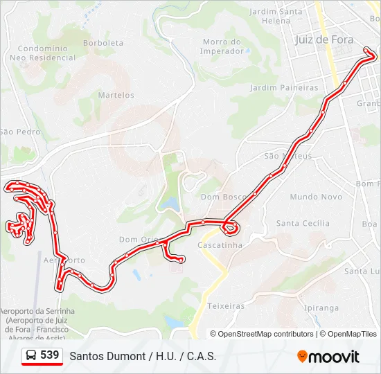 539 Bus Line Map