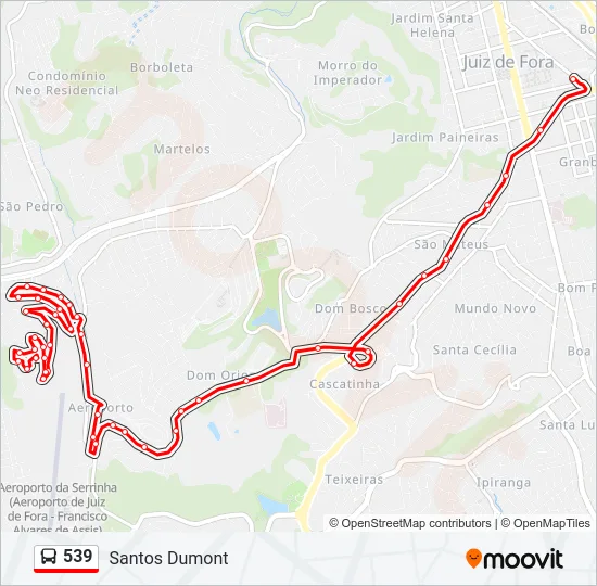 539 Bus Line Map