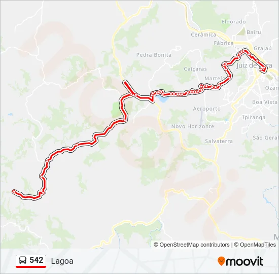 542 Bus Line Map