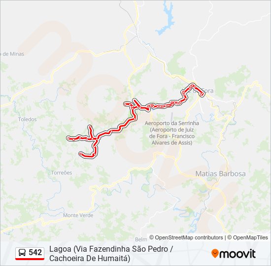 542 bus Line Map