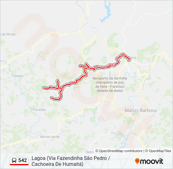 542 Bus Line Map