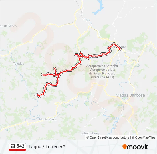 542 Bus Line Map