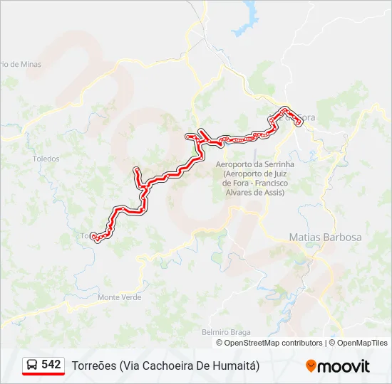 542 Bus Line Map