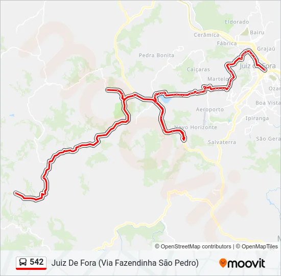 542 Bus Line Map