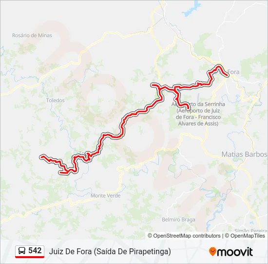 542 Bus Line Map