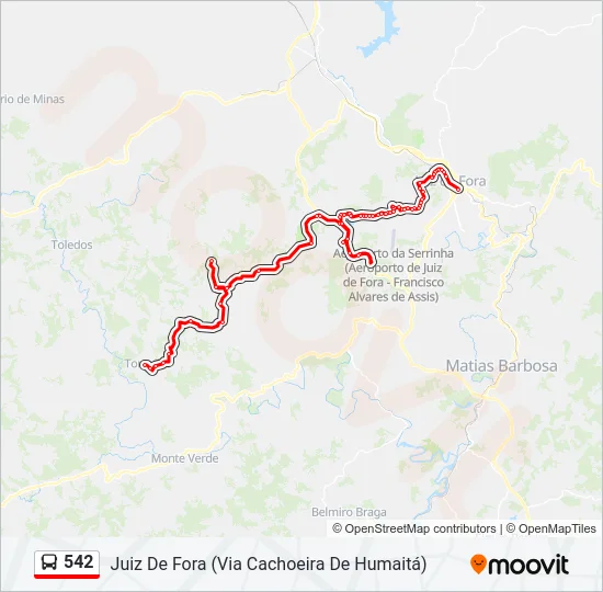 542 Bus Line Map