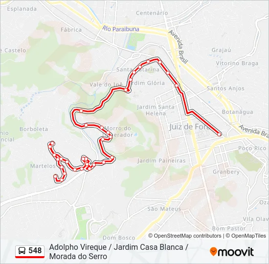 548 Bus Line Map