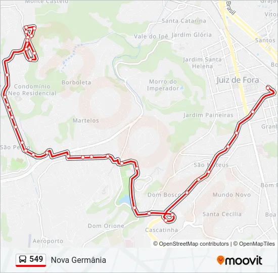 549 Bus Line Map