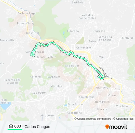 603 Bus Line Map