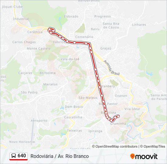 640 Bus Line Map