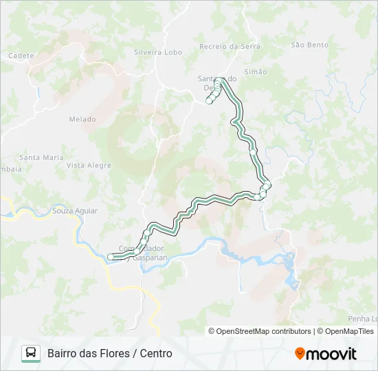 BAIRRO DAS FLORES Bus Line Map