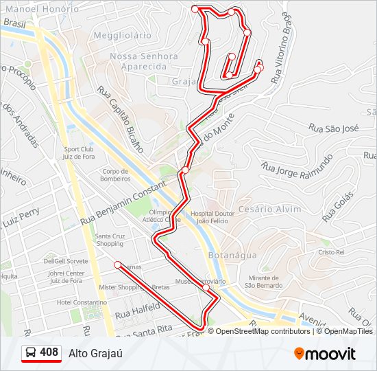 408 bus Line Map