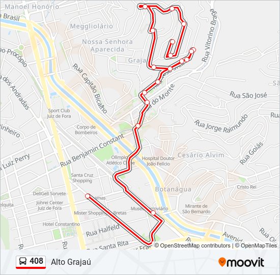 408 bus Line Map