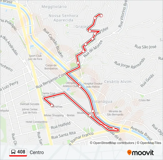 408 Bus Line Map