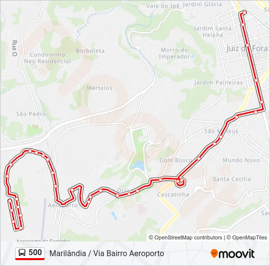 500 Bus Line Map