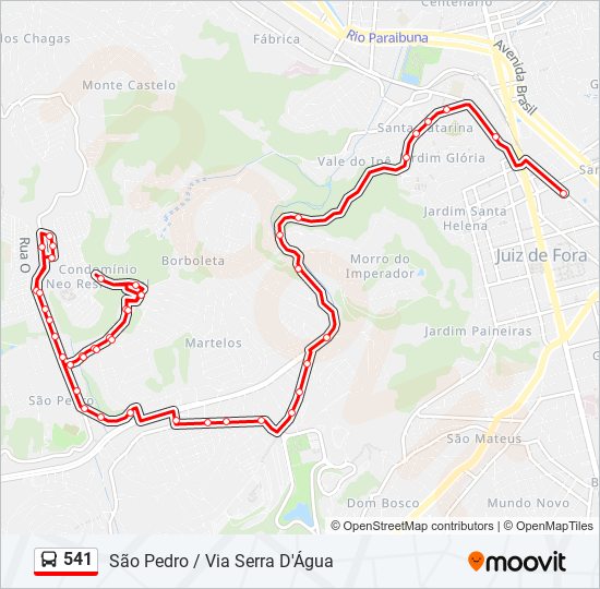 541 bus Line Map