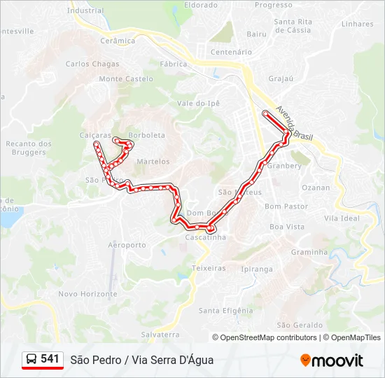 541 Bus Line Map