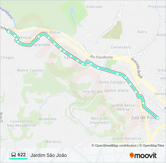 622 Bus Line Map