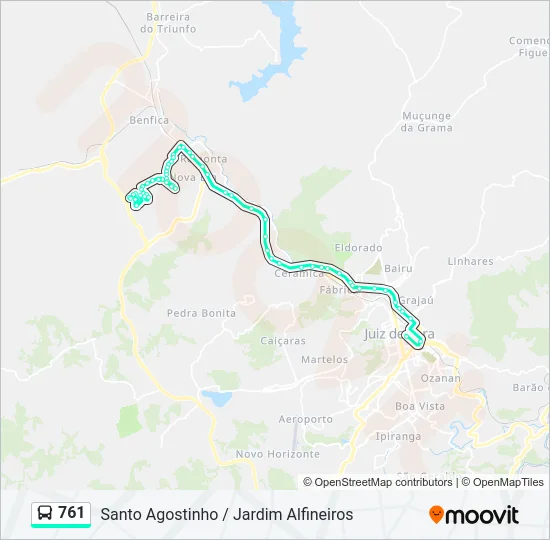 761 Bus Line Map