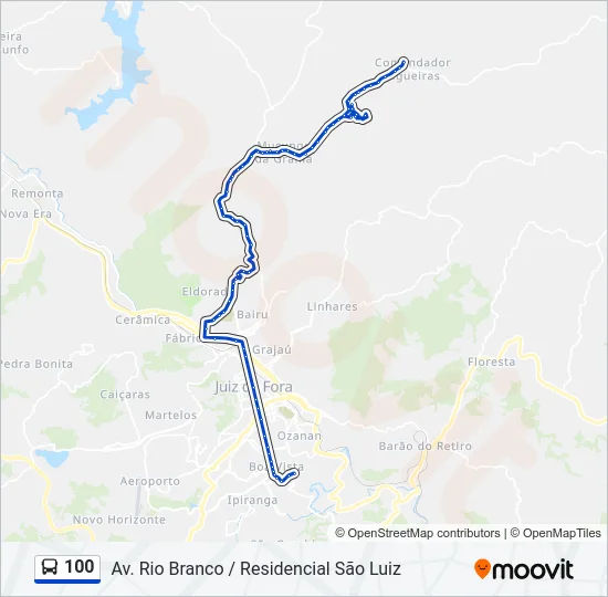 100 Bus Line Map