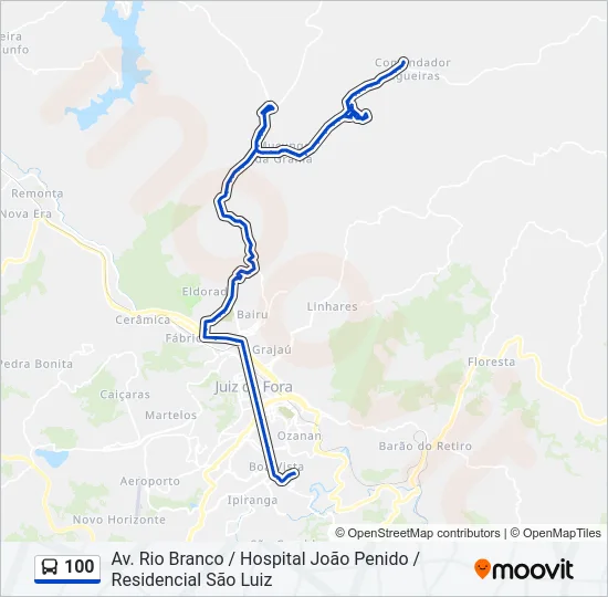 100 Bus Line Map