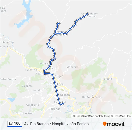 100 Bus Line Map