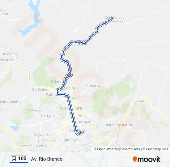 100 Bus Line Map
