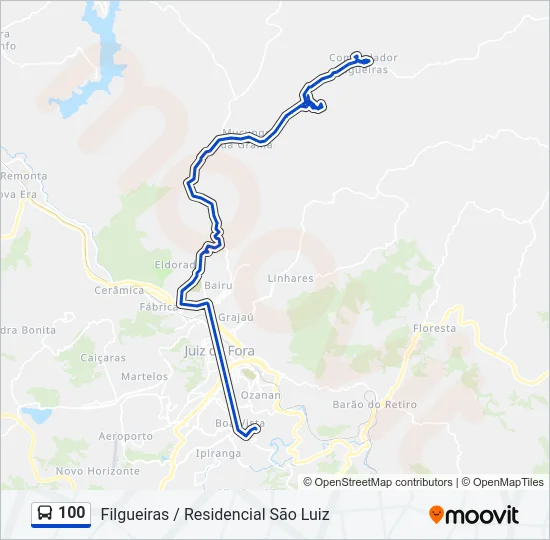 100 Bus Line Map