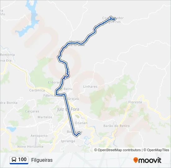 100 Bus Line Map