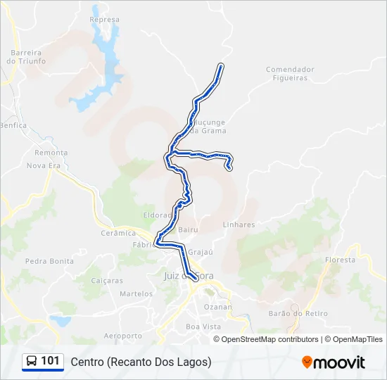 101 Bus Line Map