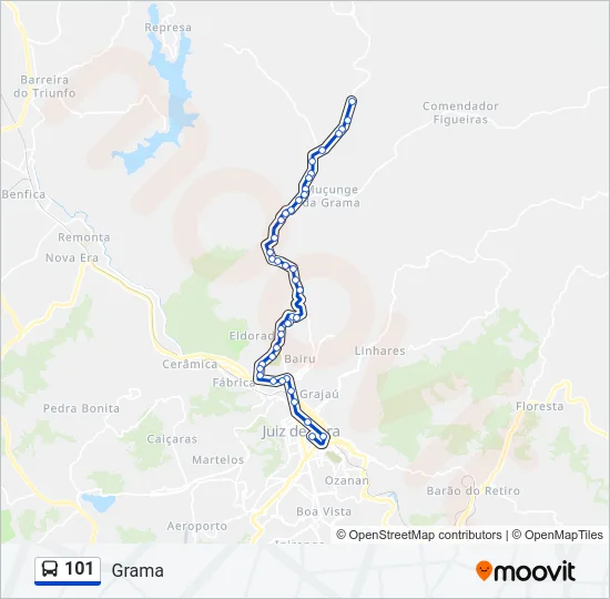 101 Bus Line Map