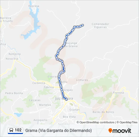 102 Bus Line Map