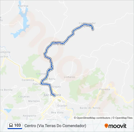 103 Bus Line Map