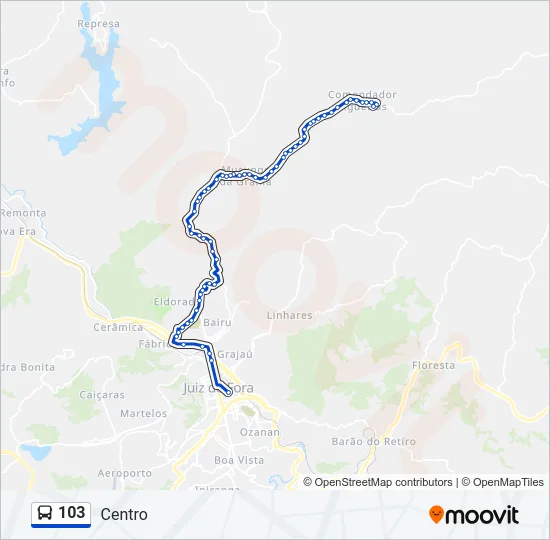 103 Bus Line Map
